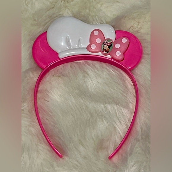 Minnie Mouse Ears “Chef Hat” Bow 👩‍🍳🎀 Disney Parks Girls Toddler Play Costume - Picture 5 of 5